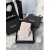 Chanel Quilted Caviar Leather Passport Holder In Blush Pink With Signature CC Turnlock #A50709