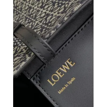 Loewe Large East West Tote Bag in Anagram Jacquard & Leather, 37 x 16 x 25 cm #A63231