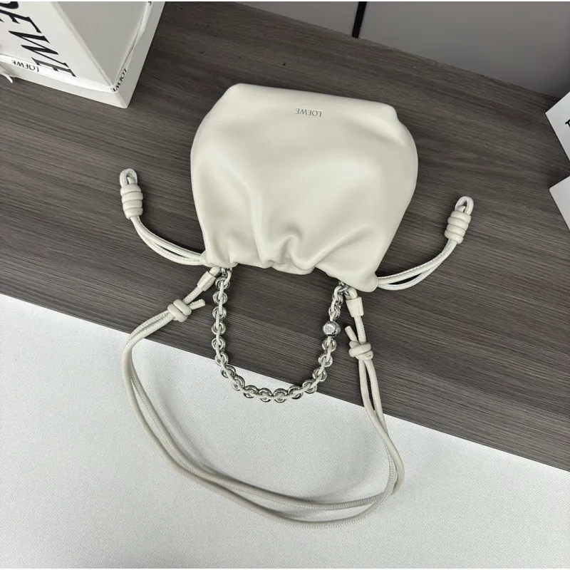 Loewe Mini Flamenco Nappa Leather Drawstring Bag 23x17x5.5CM #A63858