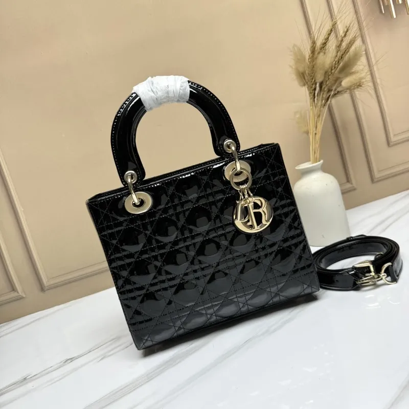 D-ior Lady Handbags Black/Wine/Red/White #A57293