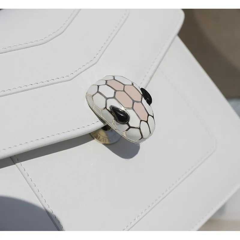 Bvlgari Serpenti Forever Top Handle Bag In White Leather Timeless Elegance #A51667