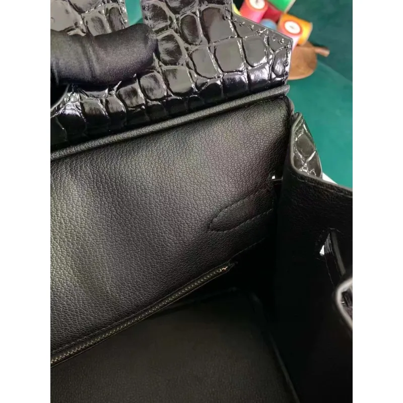 Hermes AAA handbag black #A38478 Hermes AAA handbag black #A38478