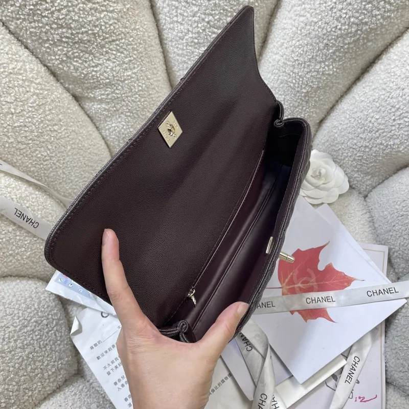 Chanel Coco Handle Caviar Leather Shoulder Bag 32cm #A64994