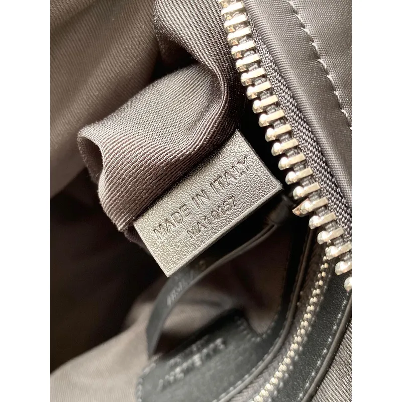 Givenchy Black Nylon Structured Bag With Contrast Detailing And Logo Plaque #A52353