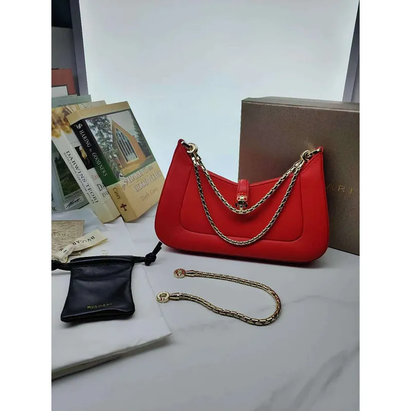 Bvlgari Serpenti Handbag Collection In Vibrant Colors And Chain Detailing #A51659