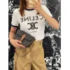 Celine Triomphe Pattern Saddle Bag in Brown and Black for Timeless Elegance size:20×14×5cm #A54102