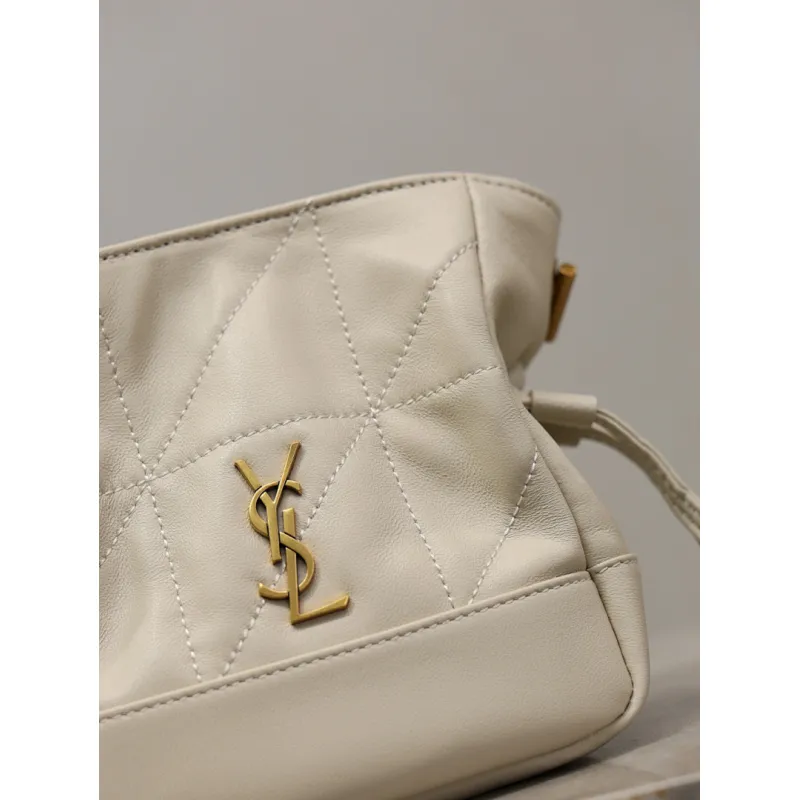 Saint Laurent Jamie Mini Crossbody Bag (859174) - Lambskin Leather, Drawstring Closure, 14.5×15.5×8cm #A59989