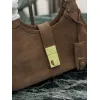 Prada Brown Suede Handbag 1BG580  #A55278