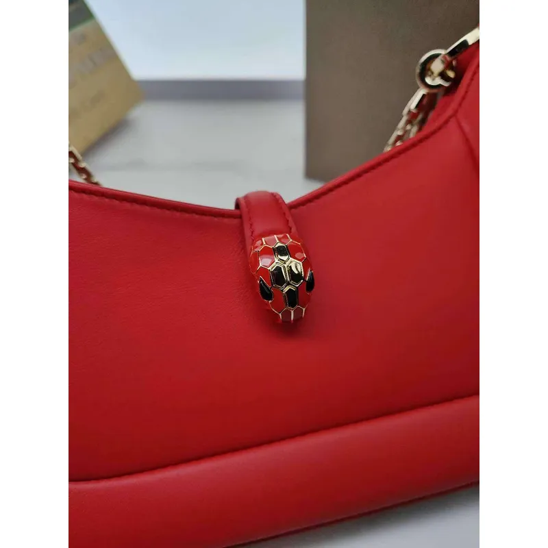 Bvlgari Serpenti Handbag Collection In Vibrant Colors And Chain Detailing #A51659