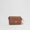Burberry Crossbody Bag Logo Embroidered Strap &amp Leather A Nod to Heritage size:25×8×18cm #A54201