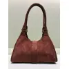 Prada Brown Suede Handbag 1BG580  #A55278