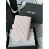 Chanel Quilted Caviar Leather Passport Holder In Blush Pink With Signature CC Turnlock #A50709