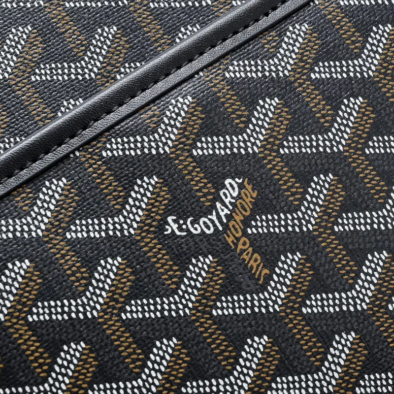 Goyard Canvas Clutch with Leather Trim #A45656 Goyard Canvas Clutch with Leather Trim #A45656