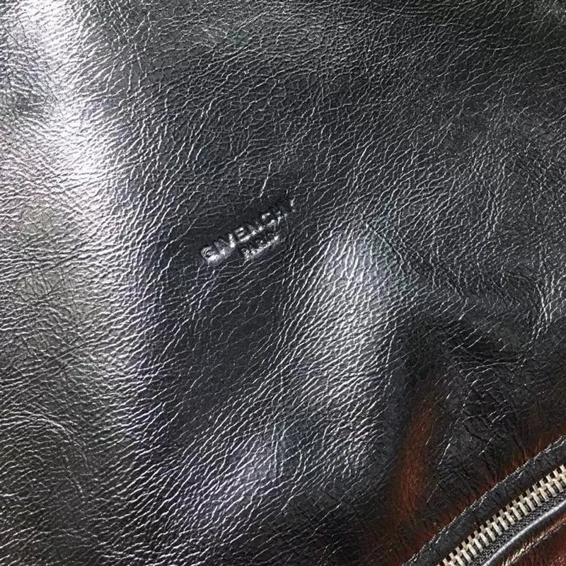 Givenchy Black Leather Multi Zip Structured Tote Bag #A52351