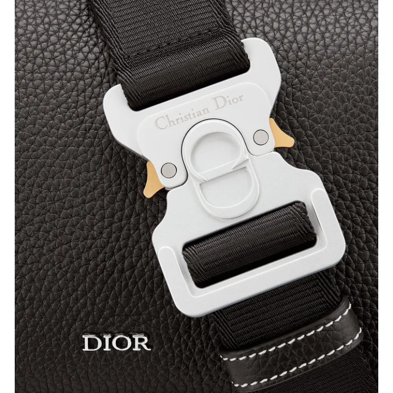 Sleek Black D-ior Leather Crossbody Bag for Timeless Everyday Elegance size:22×10×12cm #A54110 Sleek Black D-ior Leather Crossbody Bag for Timeless Everyday Elegance size:22×10×12cm #A54110