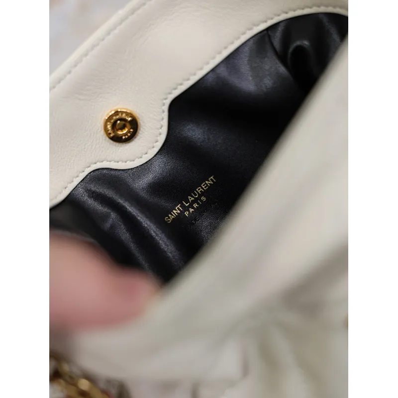 Saint Laurent Jamie Mini Crossbody Bag (859174) - Lambskin Leather, Drawstring Closure, 14.5×15.5×8cm #A59989