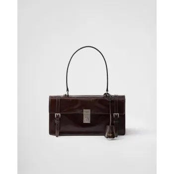 Prada Leather Handbag With Structured Design And Signature Hardware #A51644