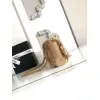 Chanel Womens Evening Bag - Beige Textured Fabric with Fringe Details, Gold-Tone CC Logo & Chain Strap, Luxury Clutch for Elegant Occasions #A56743
