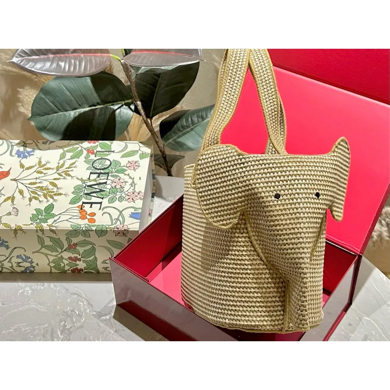 Loewe Woven Elephant Shopping Bag #A42264