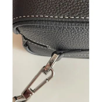 Sleek Black D-ior Leather Crossbody Bag for Timeless Everyday Elegance  size:22×10×12cm #A54110