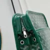 Goyard Canvas Clutch with Leather Trim #A45656 Goyard Canvas Clutch with Leather Trim #A45656