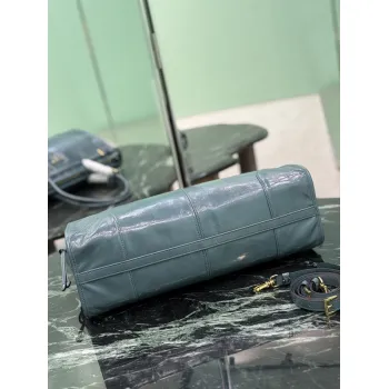 Prada Leather Handbag Collection In Rich Green With Signature Details #A51643