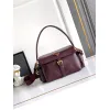 Prada Cahier Messenger Bag (2 Colors) – Burgundy/Black Leather with Gold-Tone Triangle Logo & Buckle Hardware #A59179