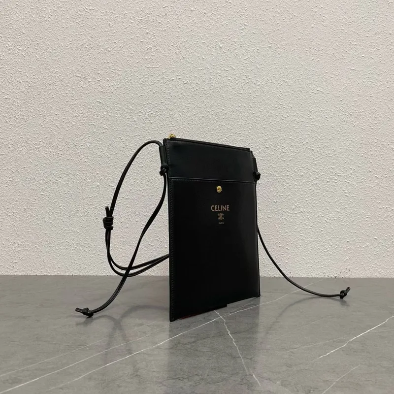 Celine 100812 Sharp Pouch Phone Bag in Lambskin Size 24x19.5x1CM #A62909