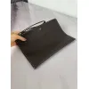 Fendi Pouch Sleek Black Leather Minimalist Logo Redefining Timeless Elegance size:30×20cm #A54204 Fendi Pouch Sleek Black Leather Minimalist Logo Redefining Timeless Elegance size:30×20cm #A54204