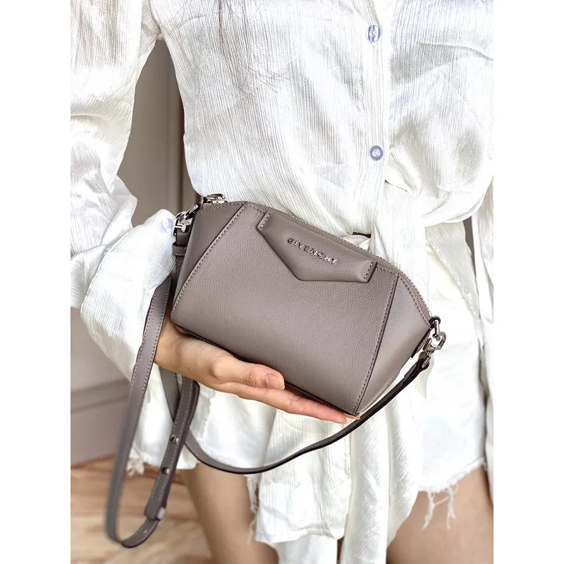 Givenchy Orange Leather Crossbody Bag With Signature Branding #A52347
