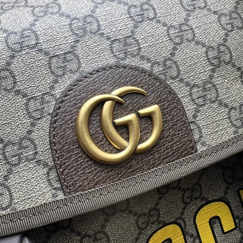 Gucci Original 690999 Backpack | Cute Cat Print GG Supreme Canvas Travel Bag #A60250
