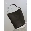 Saint Laurent 844346 Niki Series Suede Bucket Bag - Dark Brown with LE CASSANDRE Logo #A59503 Saint Laurent 844346 Niki Series Suede Bucket Bag - Dark Brown with LE CASSANDRE Logo #A59503