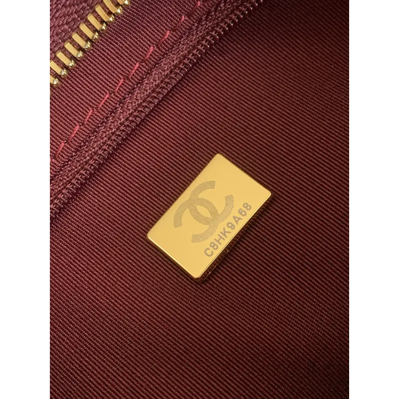 Chanel 4923 Quilted Hobo Bag in Crinkled Lambskin Size 32x30x12CM #A62915