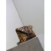 SAINT LAURENT Cassandra Envelope Crossbody Clutch – Leopard-Print Haircalf with Gold YSL Logo (Detachable Chain Strap) #A58783