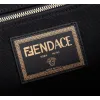 Replica Fendi Tote Textured Canvas Gold Logo Greek Key Bag Epitomizing Timeless Luxury size:35×17×31cm #A54202