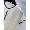 Dior Monogram Knit Short Sleeve Crew Neck Blouse #A63664