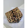 SAINT LAURENT Cassandra Envelope Crossbody Clutch – Leopard-Print Haircalf with Gold YSL Logo (Detachable Chain Strap) #A58783