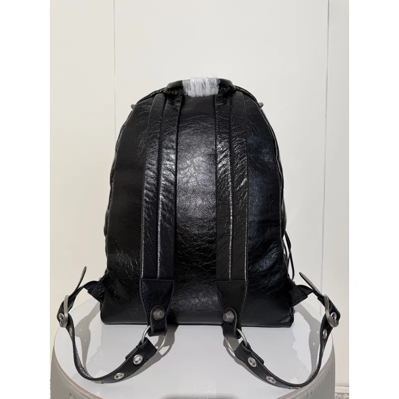 Balenciaga 188024 Le Cagole Backpack in Cracked Lambskin Size 35x46x18CM #A62924