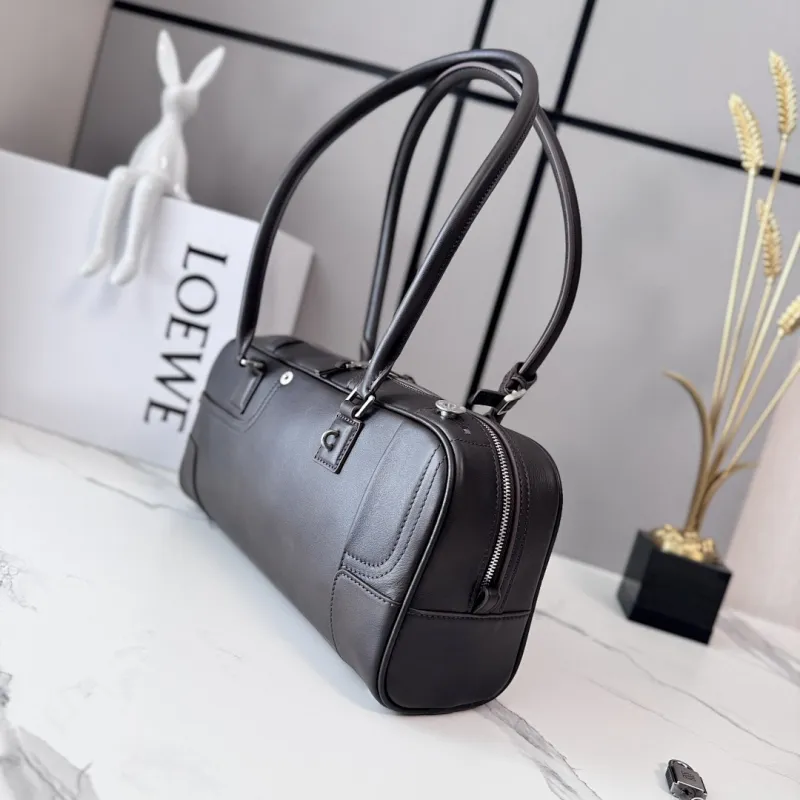 Loewe Amazona Cropped Leather Bowling Bag 30.5x9x15CM #A63855