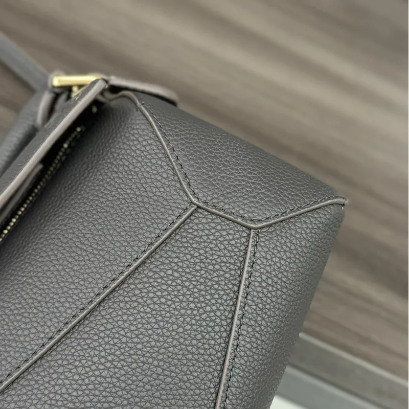 Loewe Puzzle Bags In Stylish Shades Showcasing Unique Geometric Design #A50417