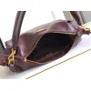 Prada Galleria Soft Shoulder Bag (2 Colors) – Burgundy/Black Leather with Gold-Tone Triangle Logo & Convertible Strap #A59180