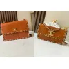 New Chanel Vintage Resin Leather Chain Bag with Large Logo bag two size #A60920