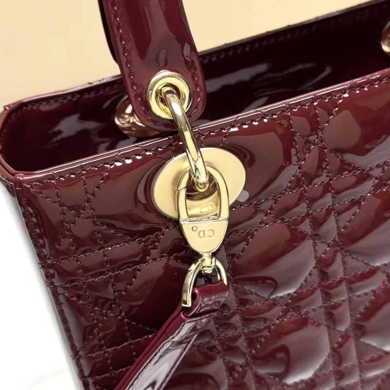 D-ior Lady Handbags Black/Wine/Red/White #A57293