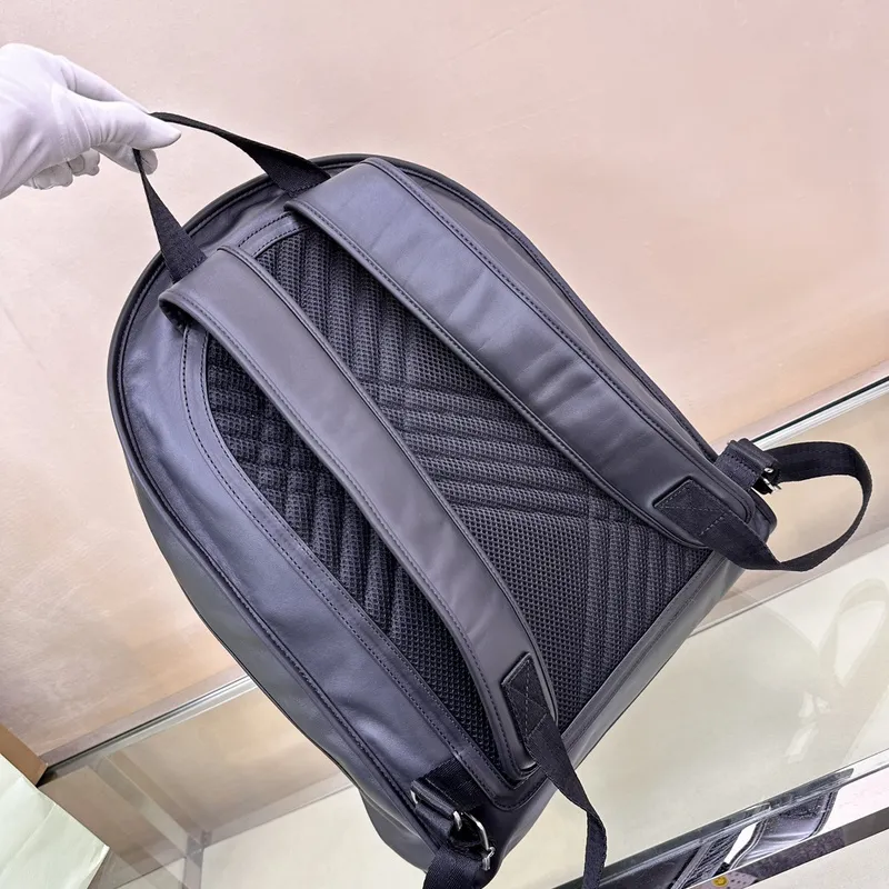 Burberry Leather Backpack With Embossed Detail And Sleek Design #A51528