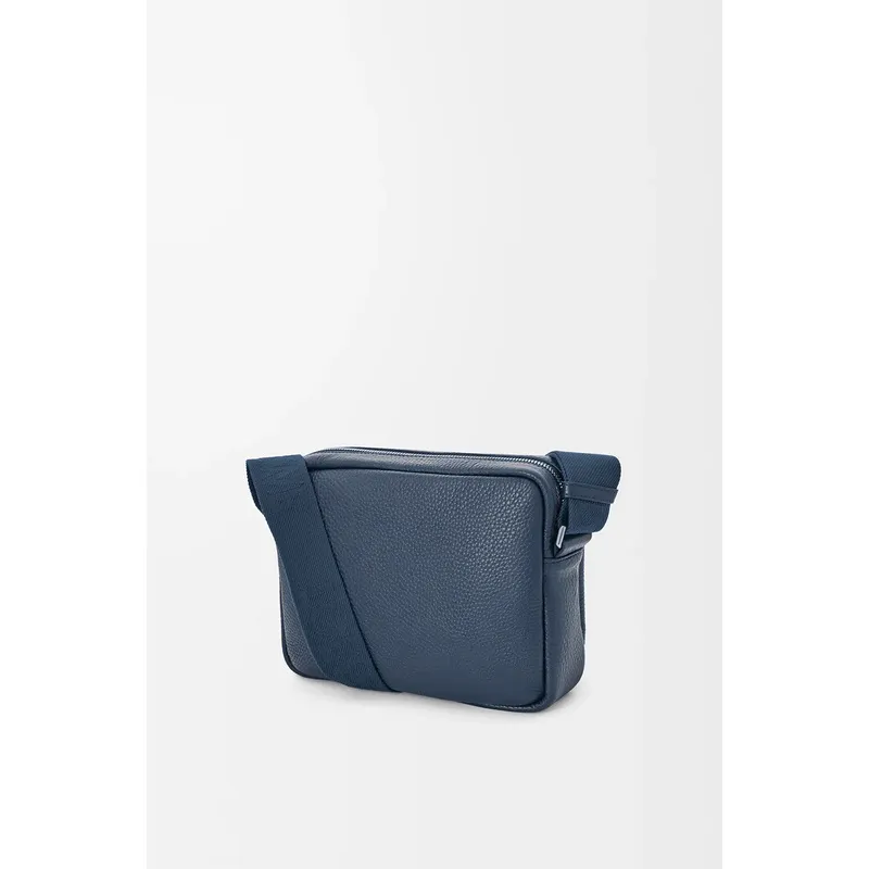 LOEWE Blue Leather Crossbody Bag With Minimalist Design And Adjustable Strap size:23×18×9cm #A54073
