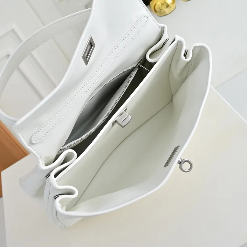 Balenciaga Rodeo Soft Leather Handbag Silver Buckle 35x23x11cm  #A64962