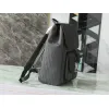 D-ior Mens Grey Oblique Canvas & Grained Leather Backpack - Stylish Luxury for Daily & Travel Use H870 #A57315
