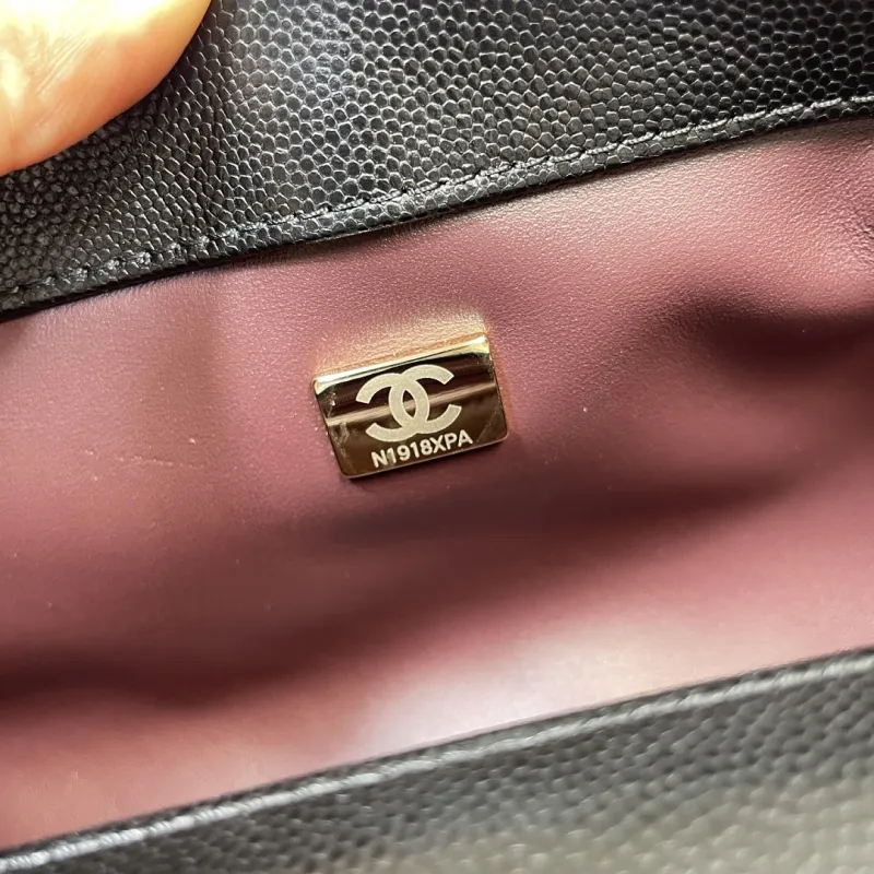 Chanel Coco Handle Caviar Leather Shoulder Bag 32cm #A64994