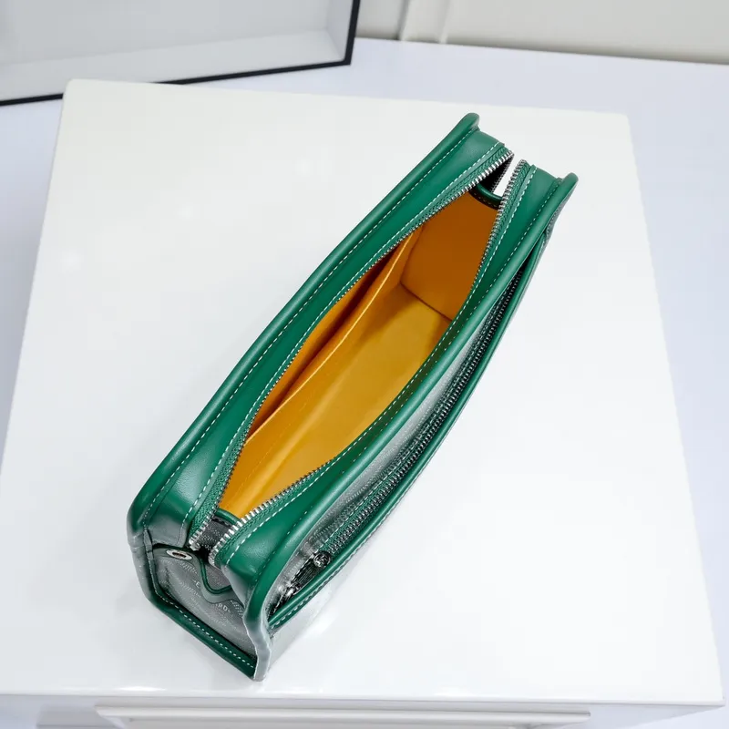 Goyard Canvas Clutch with Leather Trim #A45656 Goyard Canvas Clutch with Leather Trim #A45656