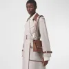 Burberry Crossbody Bag Logo Embroidered Strap &amp Leather A Nod to Heritage size:25×8×18cm #A54201